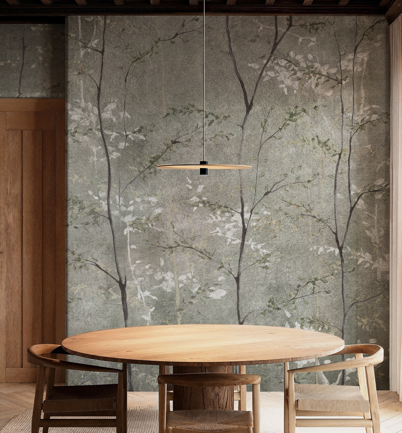 Wandbild Woods - Extra Silver