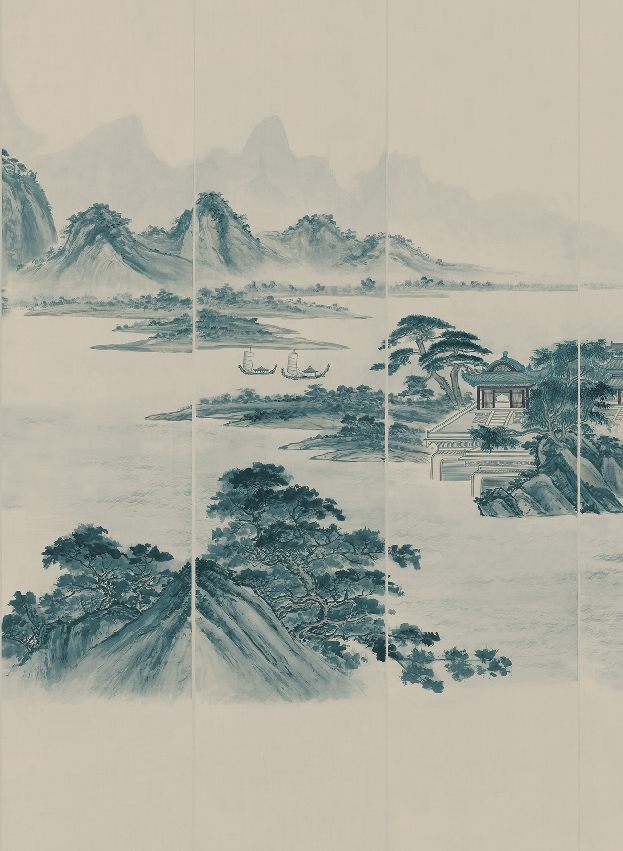 Wandbild Kaisui - Blue Panel 1