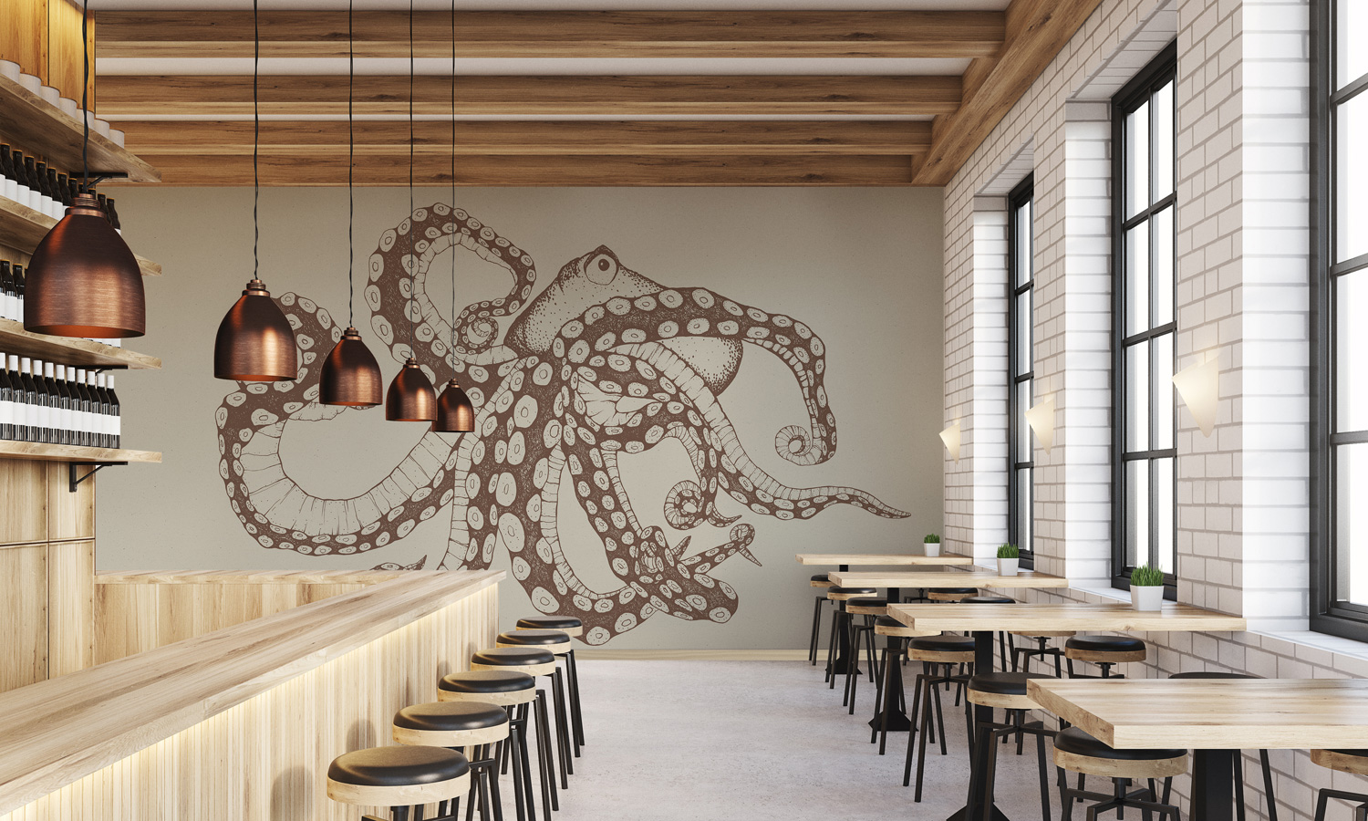 Wandbild Octopus X-Ray - Papirus