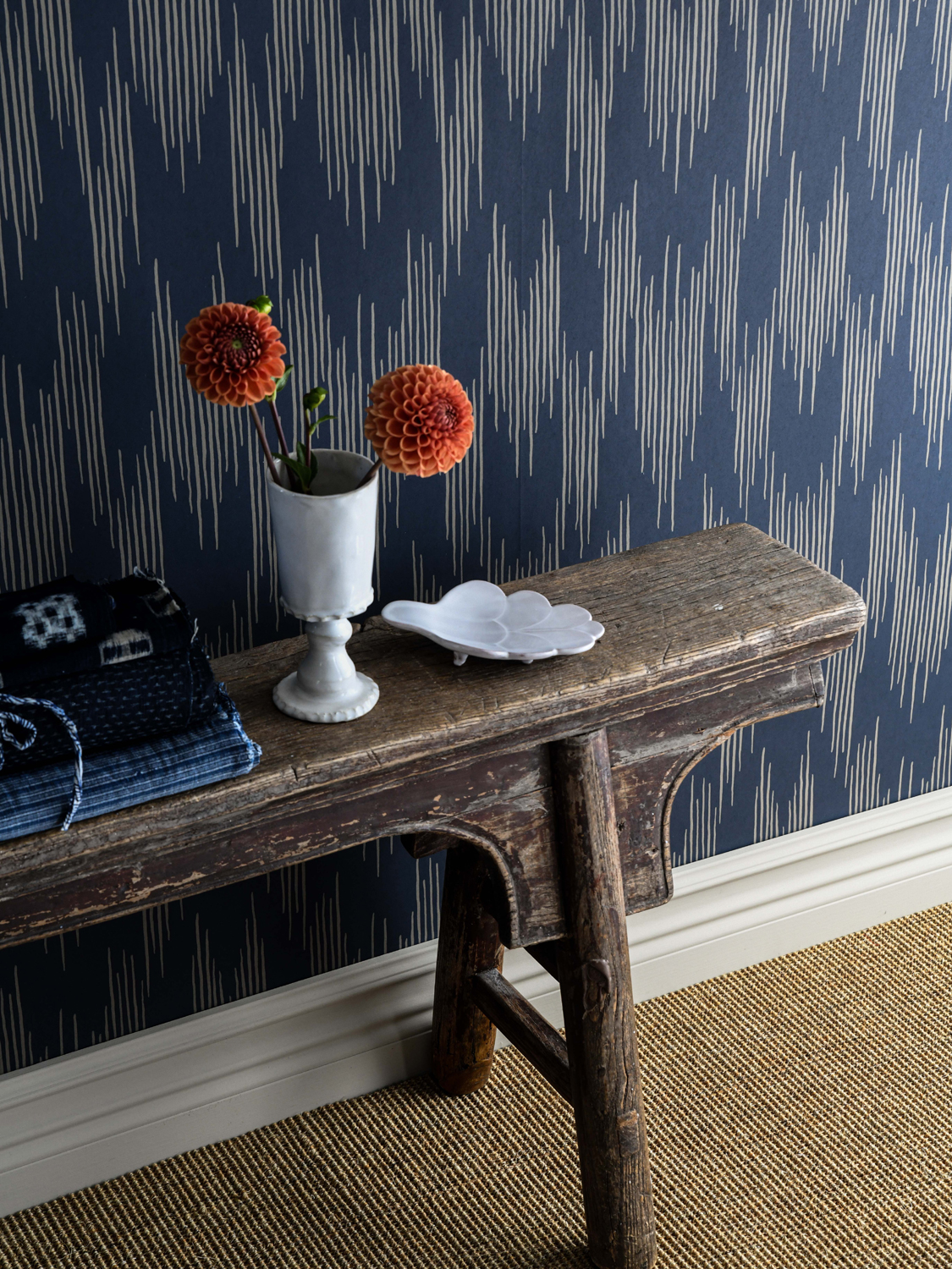 Tapete Ikat - Midnight & Blue