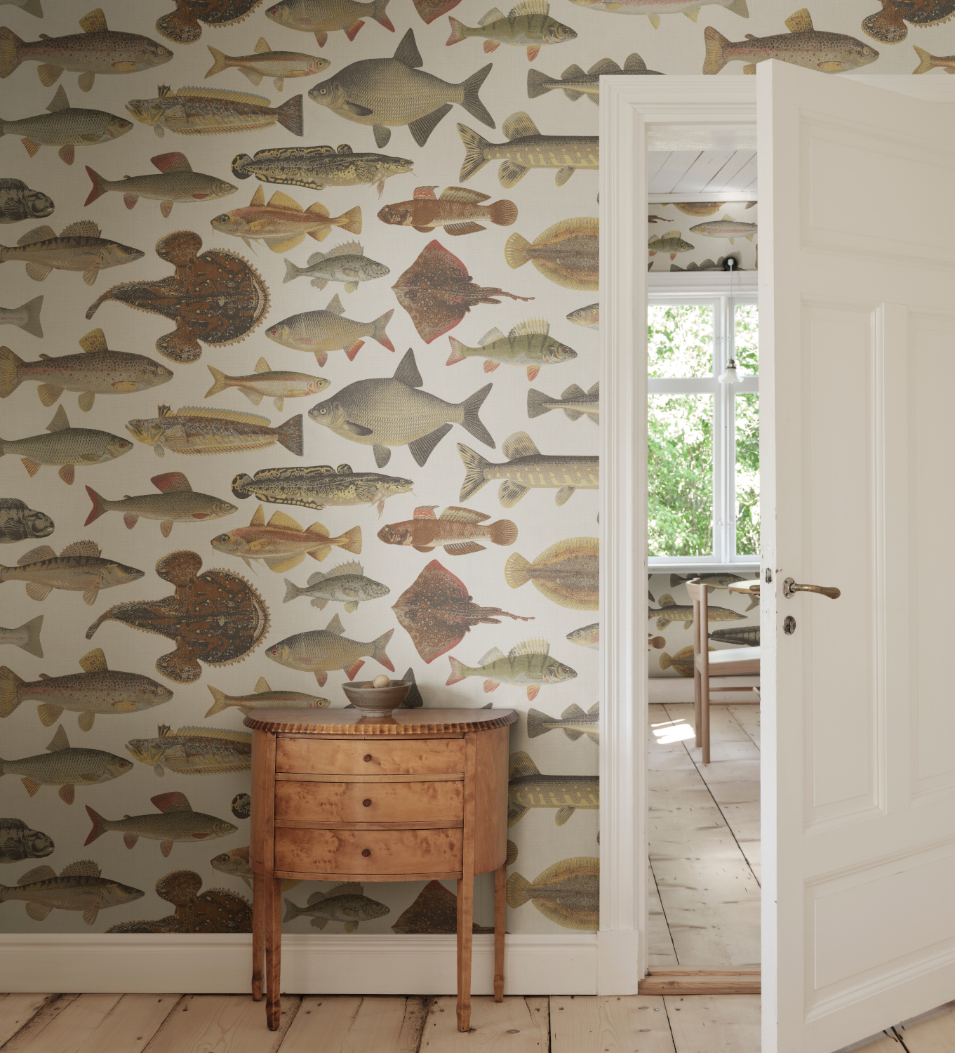 Wandbild Scandinavian Fishes - Beige