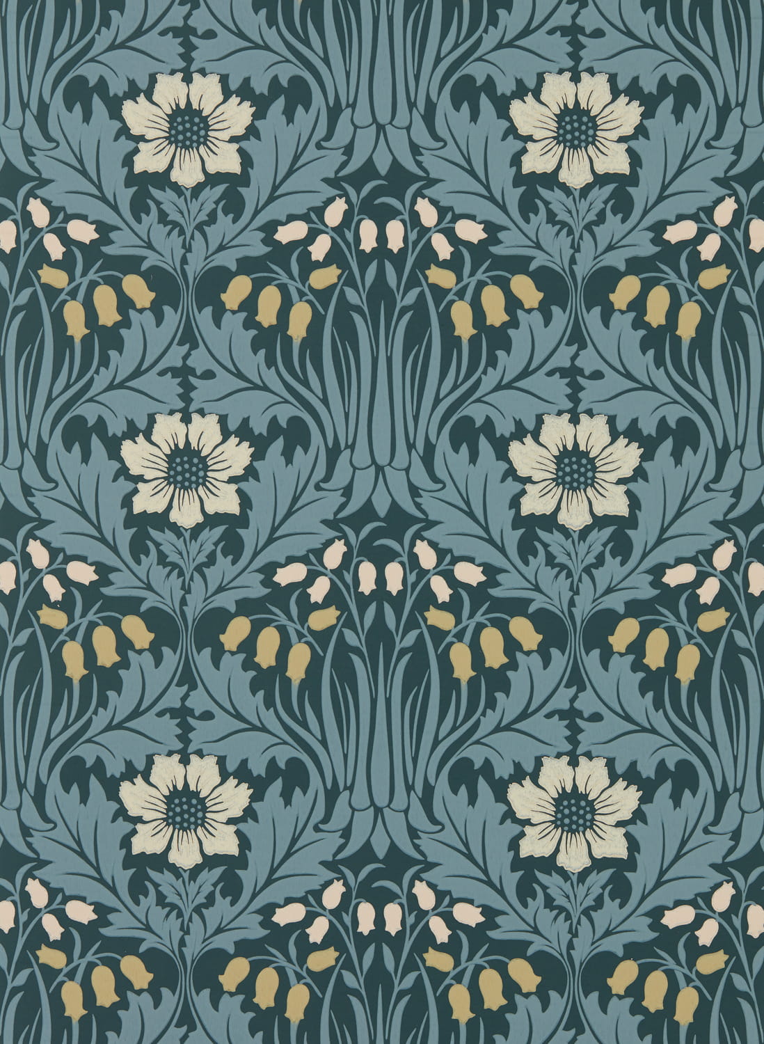 Tapete Woodbell & Anemone - Indigo
