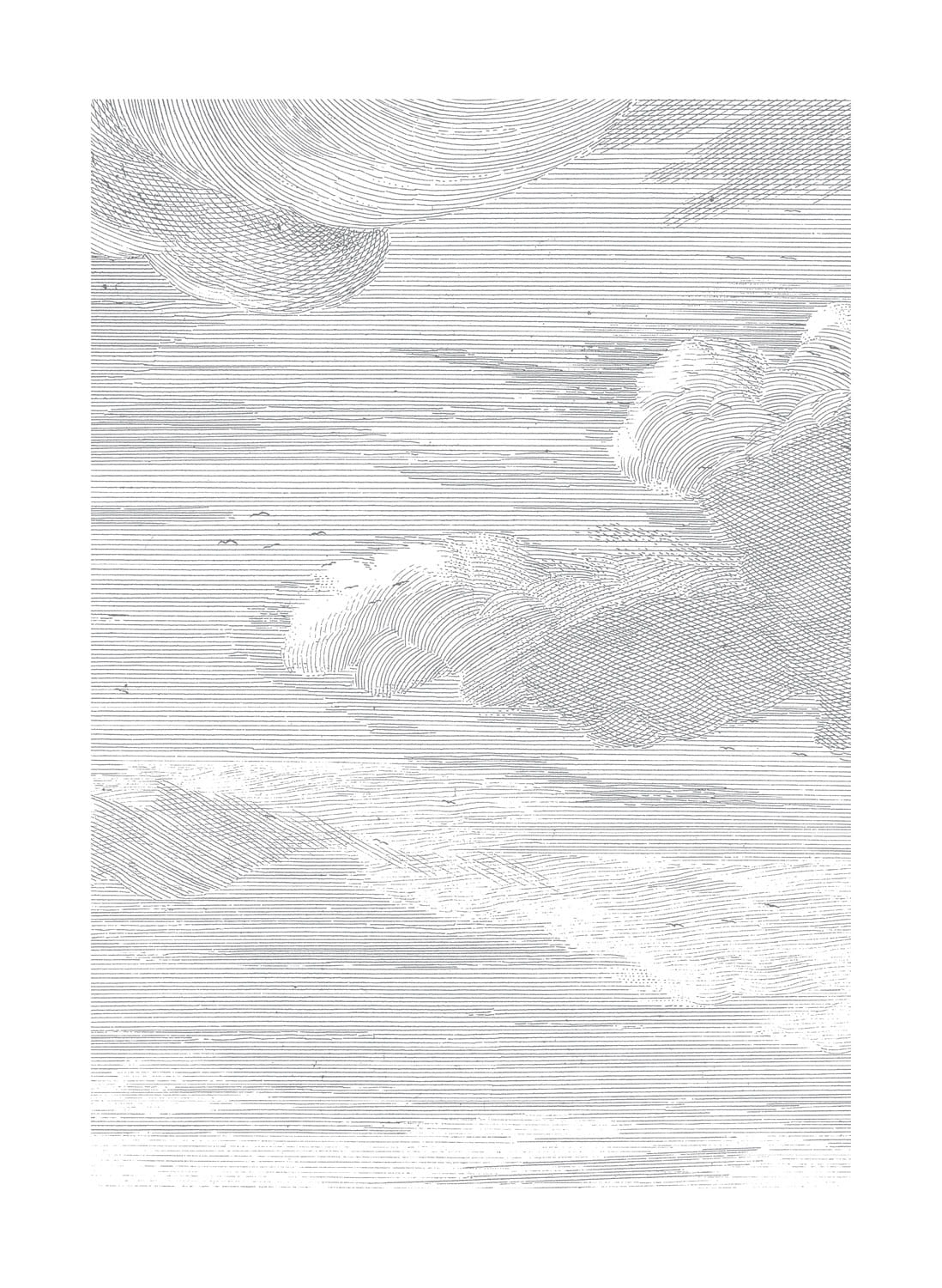 Wandbild Engraved Clouds 1 - M