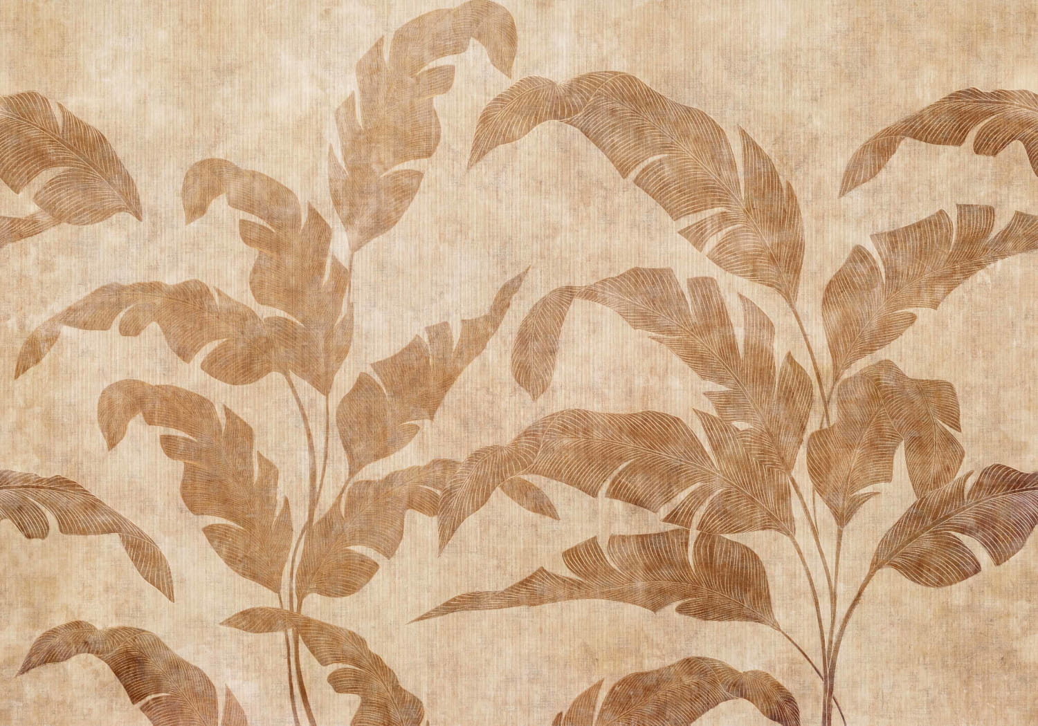 Wandbild Leaves Shadow - Camel