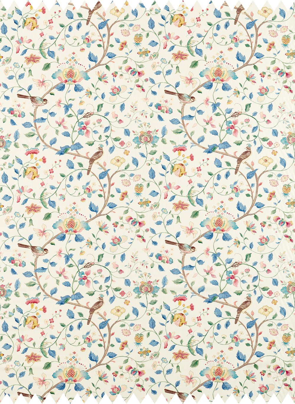 Stoff Arils Garden - Indigo/ Red
