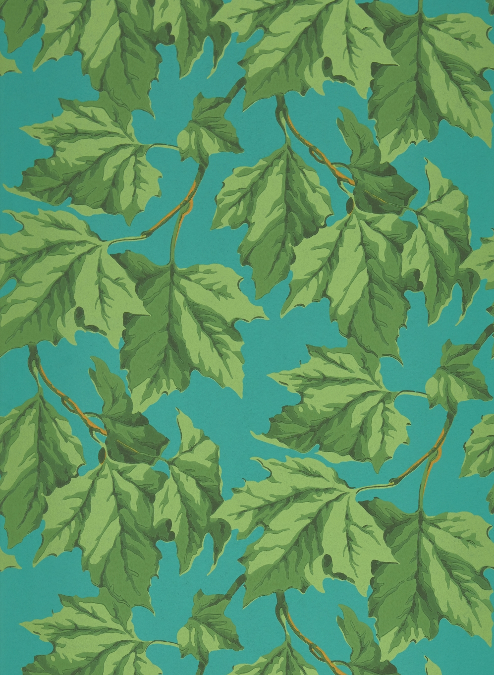 Tapete Dappled Leaf - Emerald/ Teal