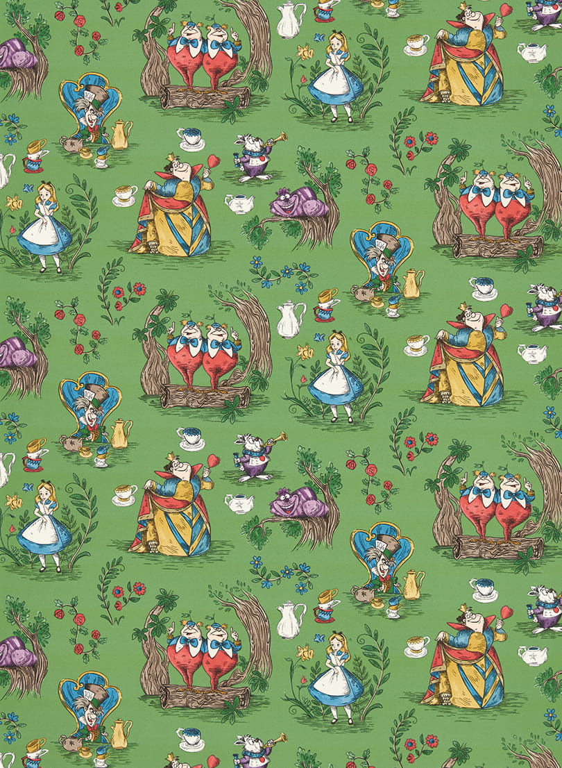 Tapete Alice in Wonderland - Gumball Green