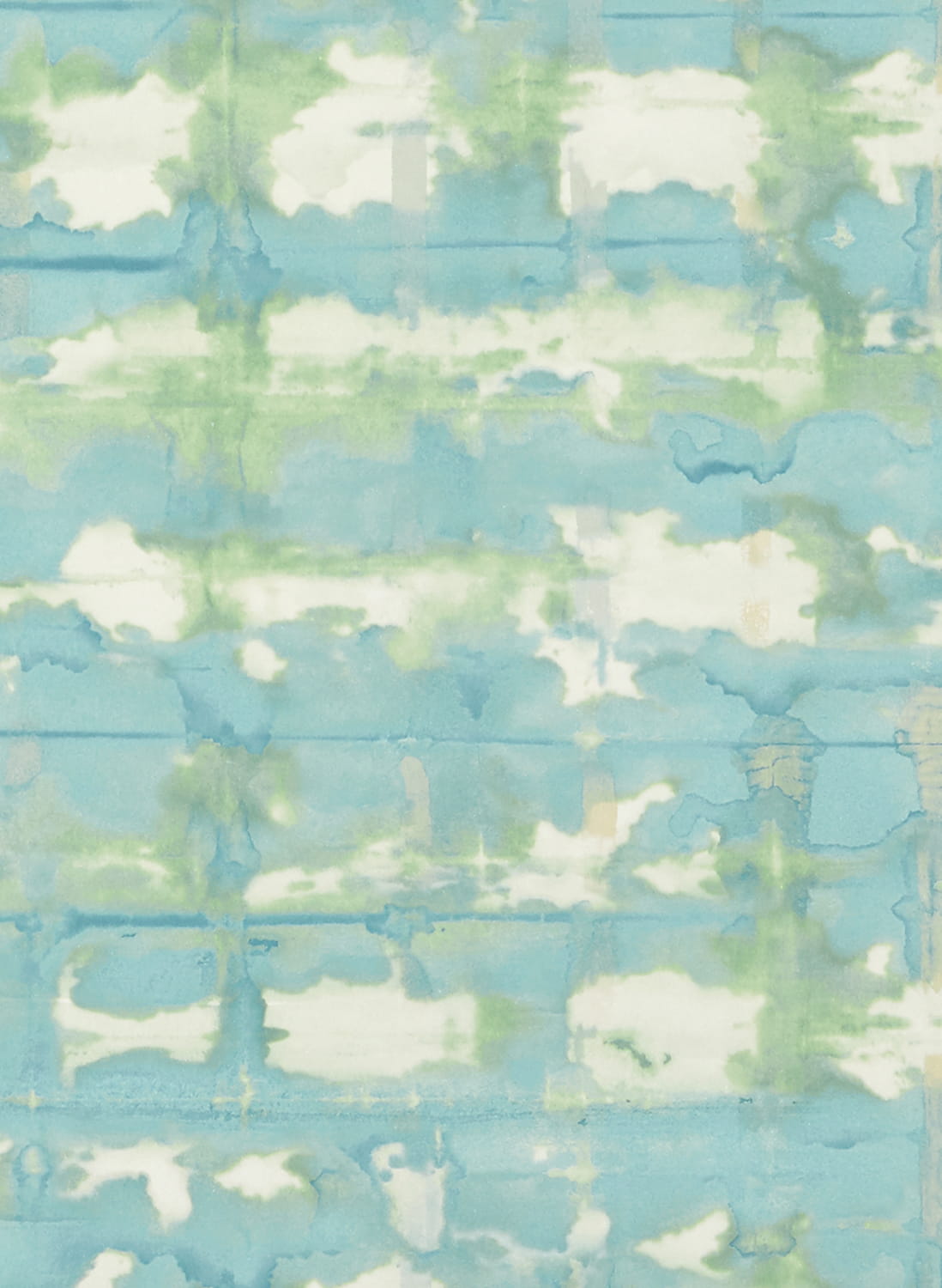 Tapete Illusion - Teal and Green