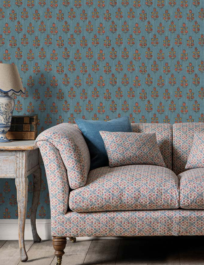 Tapete Poppy Sprig - Denim