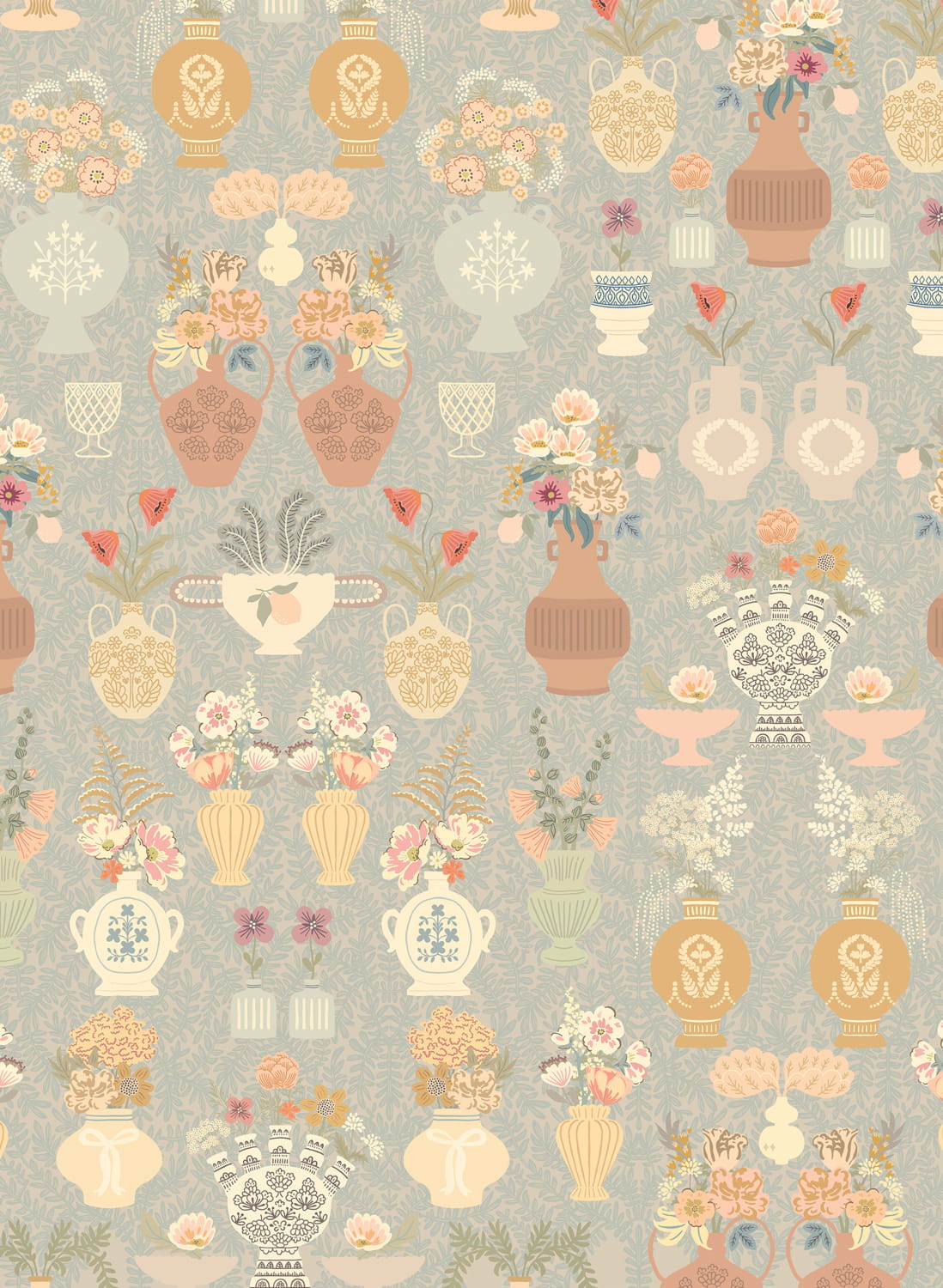 Tapete Summer Spritz - Vintage Blue