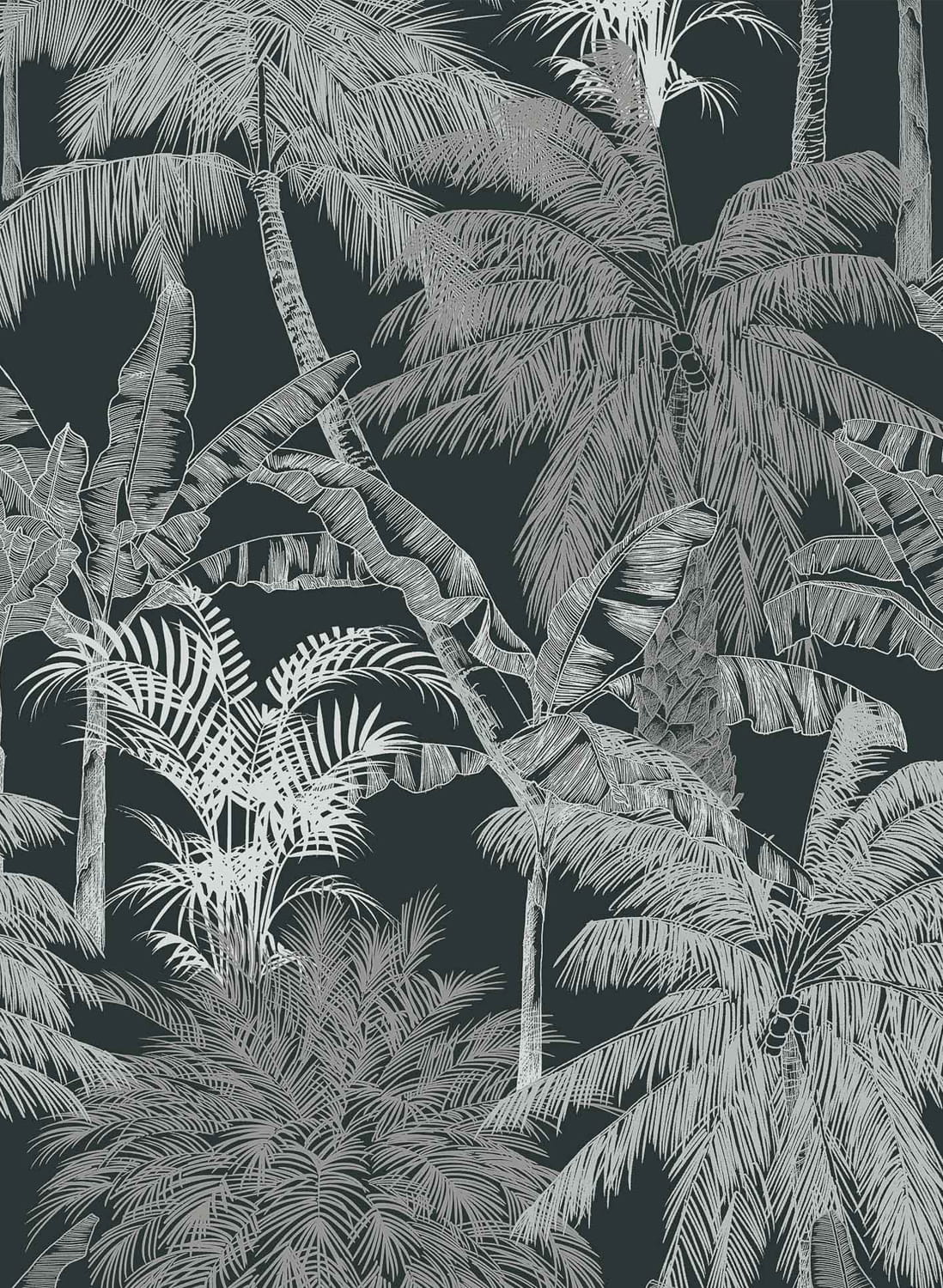 Tapete Palms - Carbon