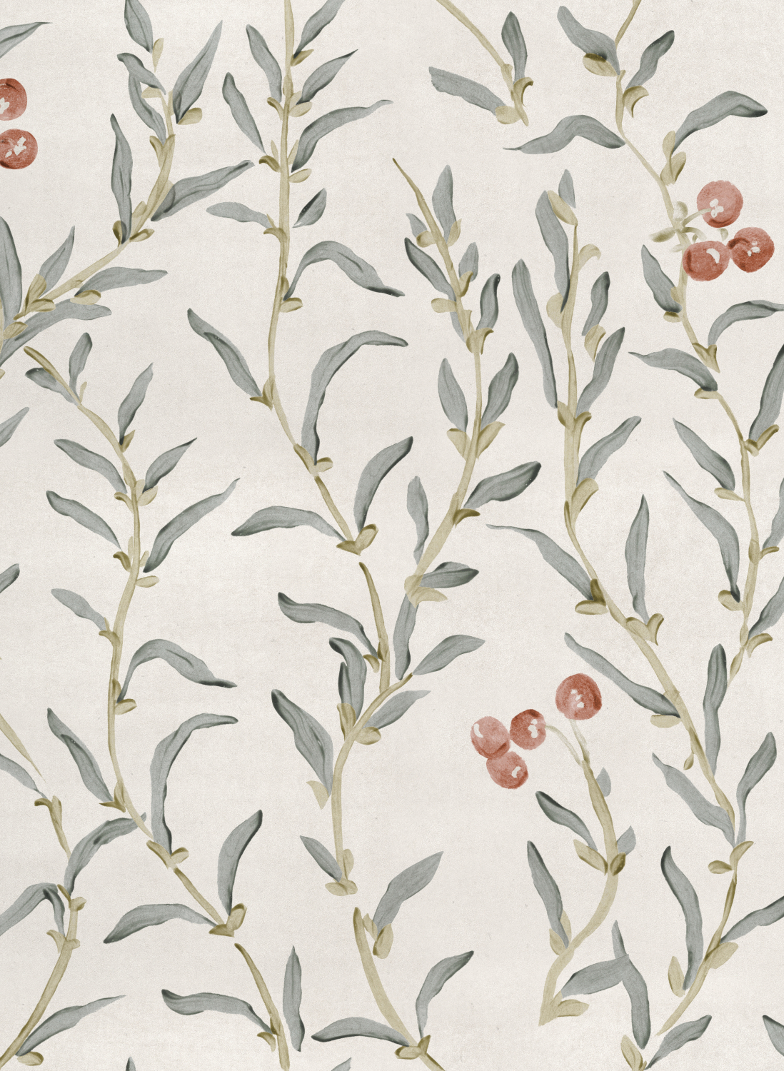 Tapete Wild Blackthorn - Vermillion