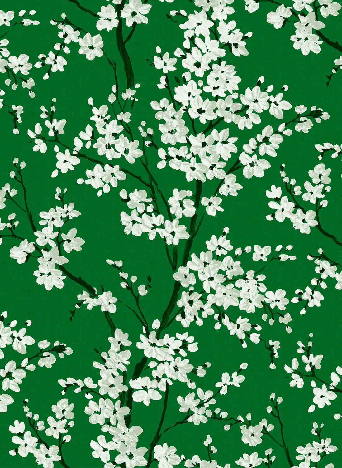 Tapete Cherry Blossom - Emerald