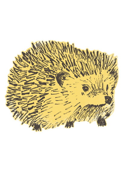Wandsticker Hedgehog - Yellow