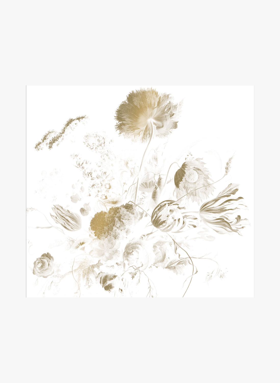 Wandbild Golden Age Flowers Gold 2 - L