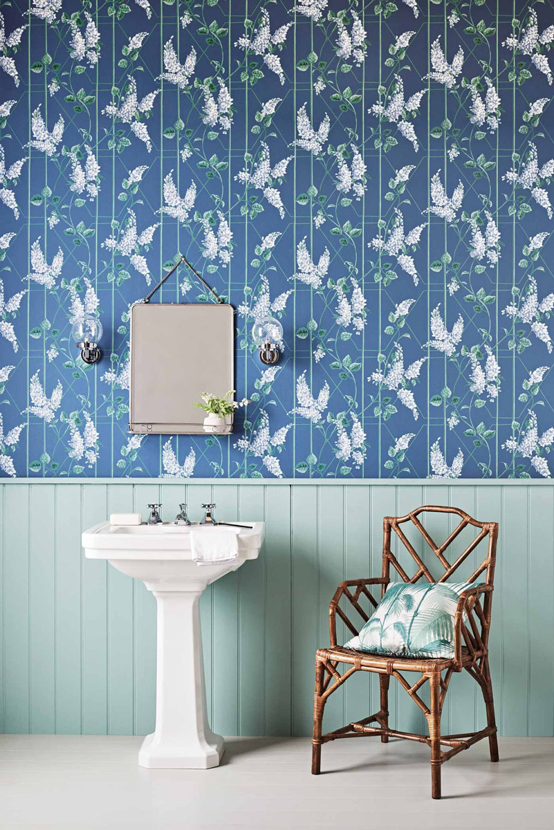 Tapete Wisteria - Powder Blue/ Jade