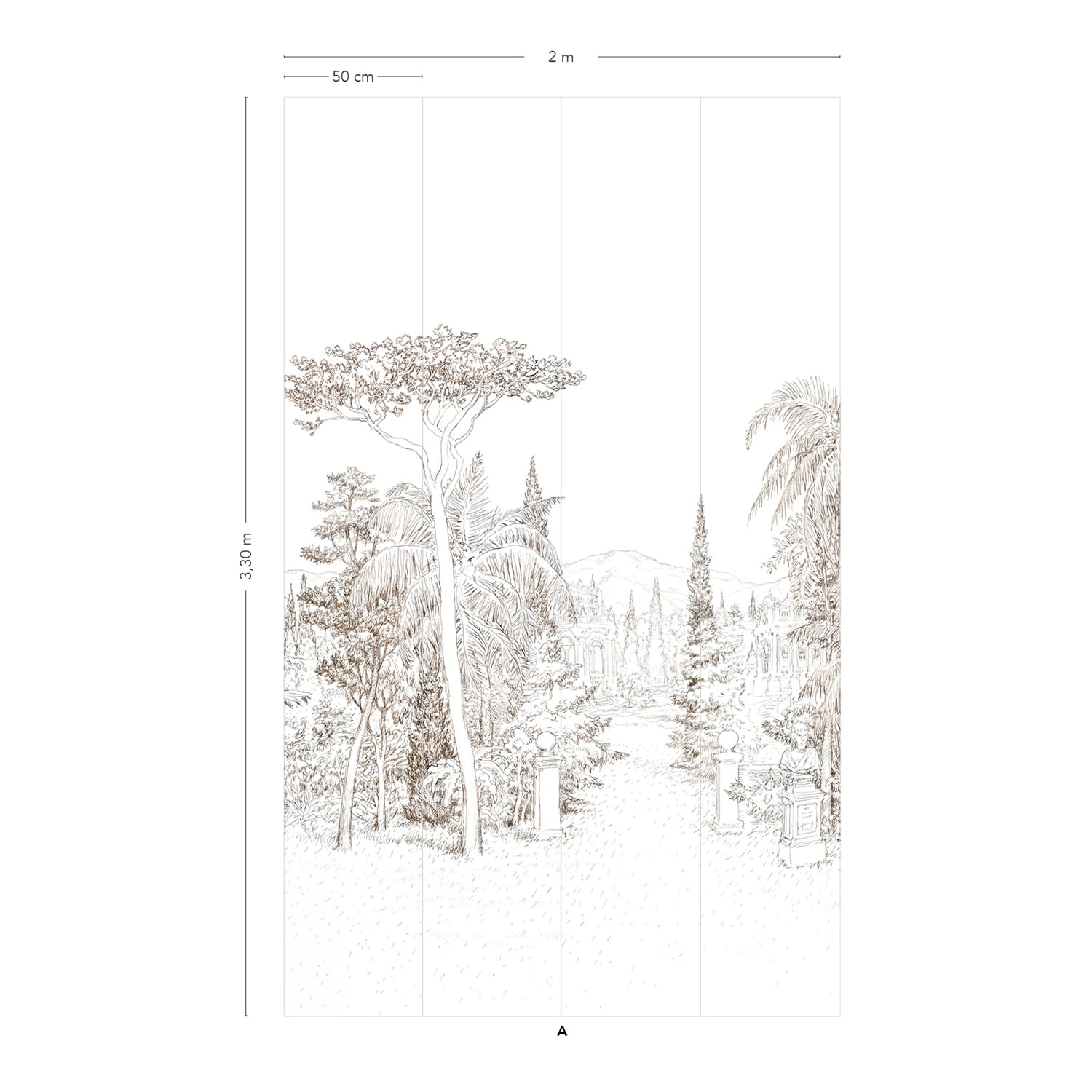 Mural Jardin Baroque - Panel A