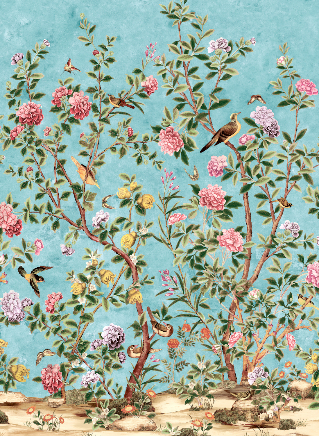 Wandbild Jardin Bloom - turquoise
