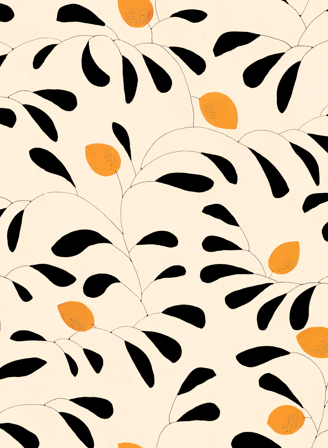 Tapete Fresh Lemons - Beige