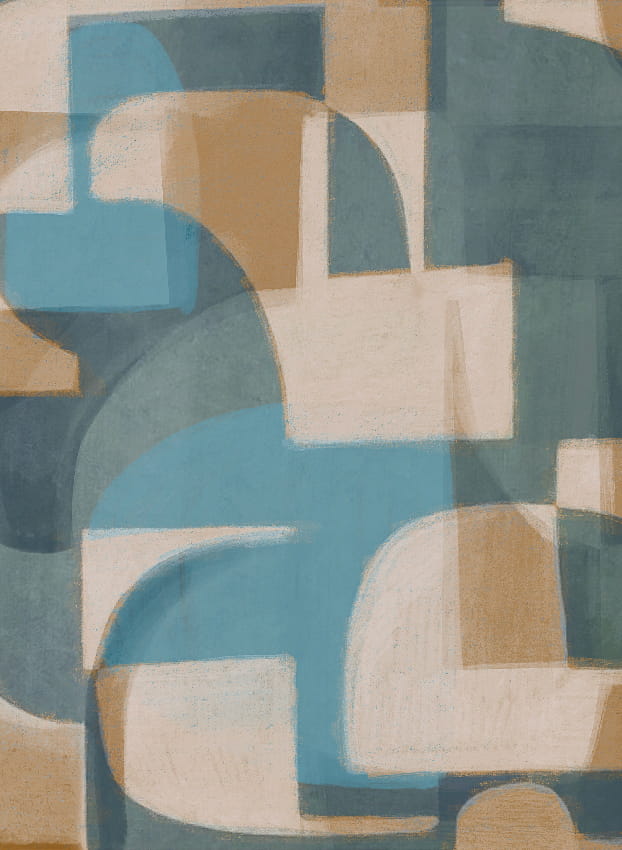 Wandbild Pacha - Turquoise Panel 4