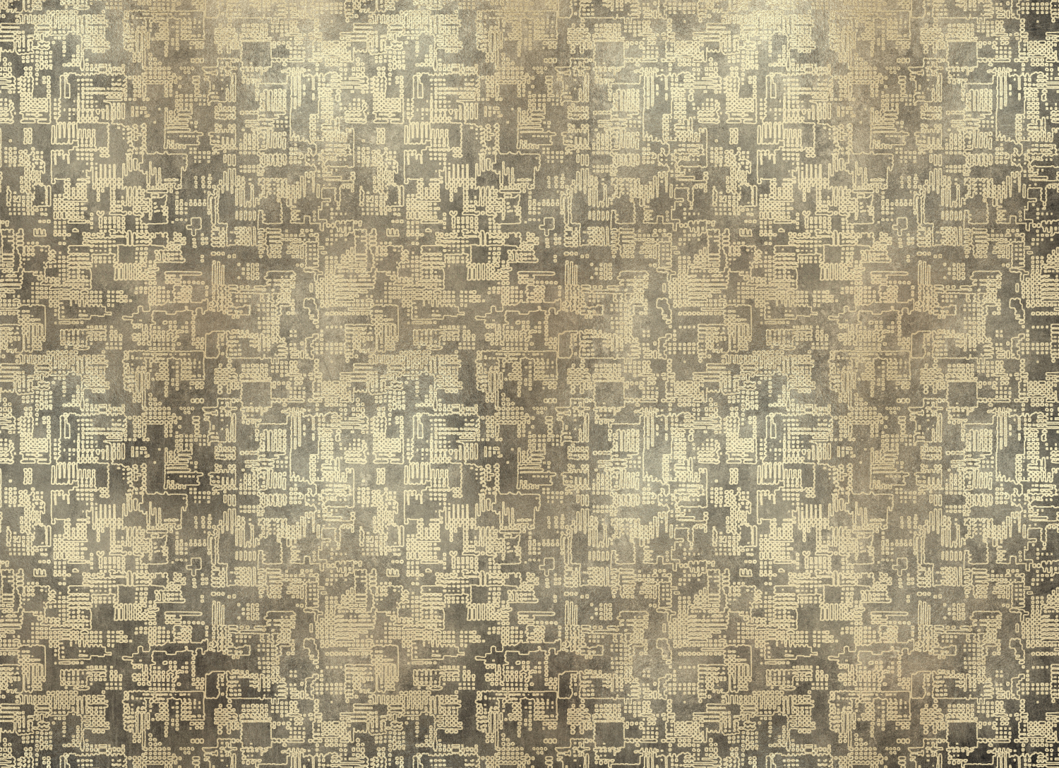 Wandbild Chipset - Gold