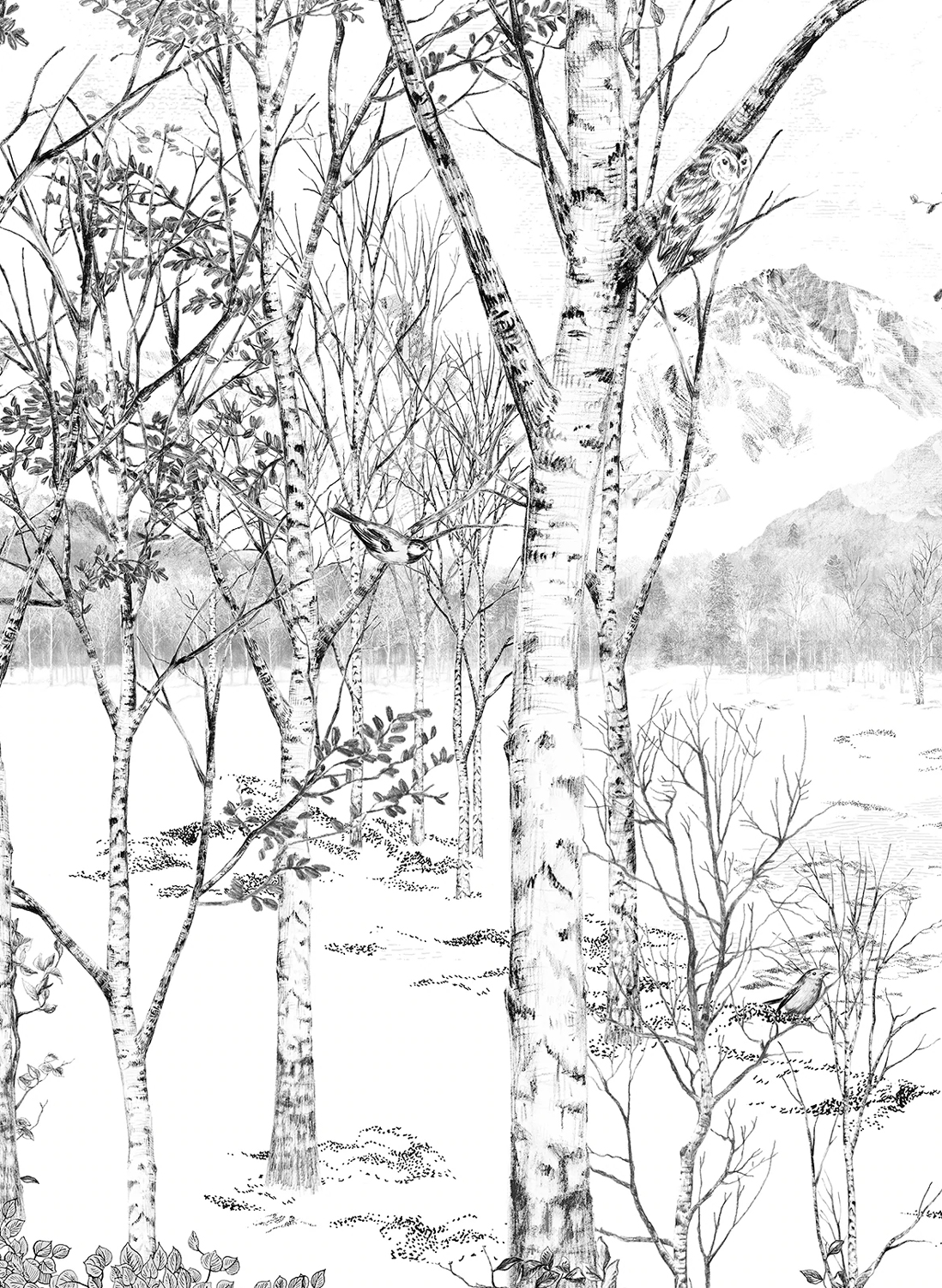 Wandbild Nunavut Grisaille