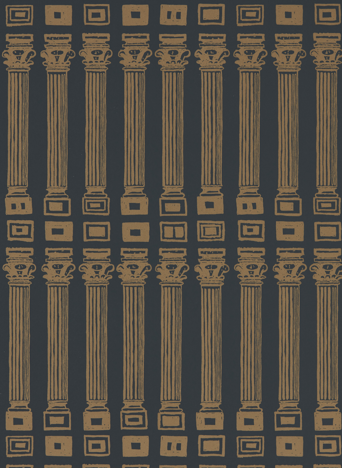 Tapete Columns - Vine Black/ Antique Gold