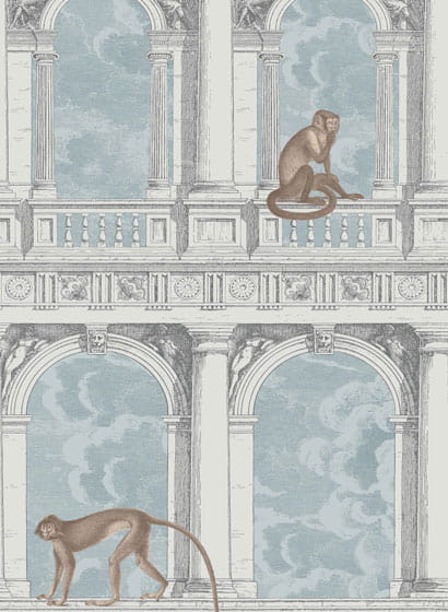 Tapete Procuratie con Vista - Stone & Powder Blue