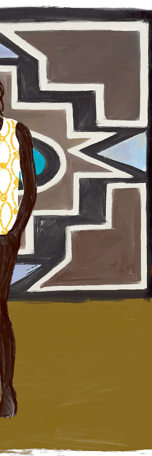 Wandbild Ndebele - Panel 7