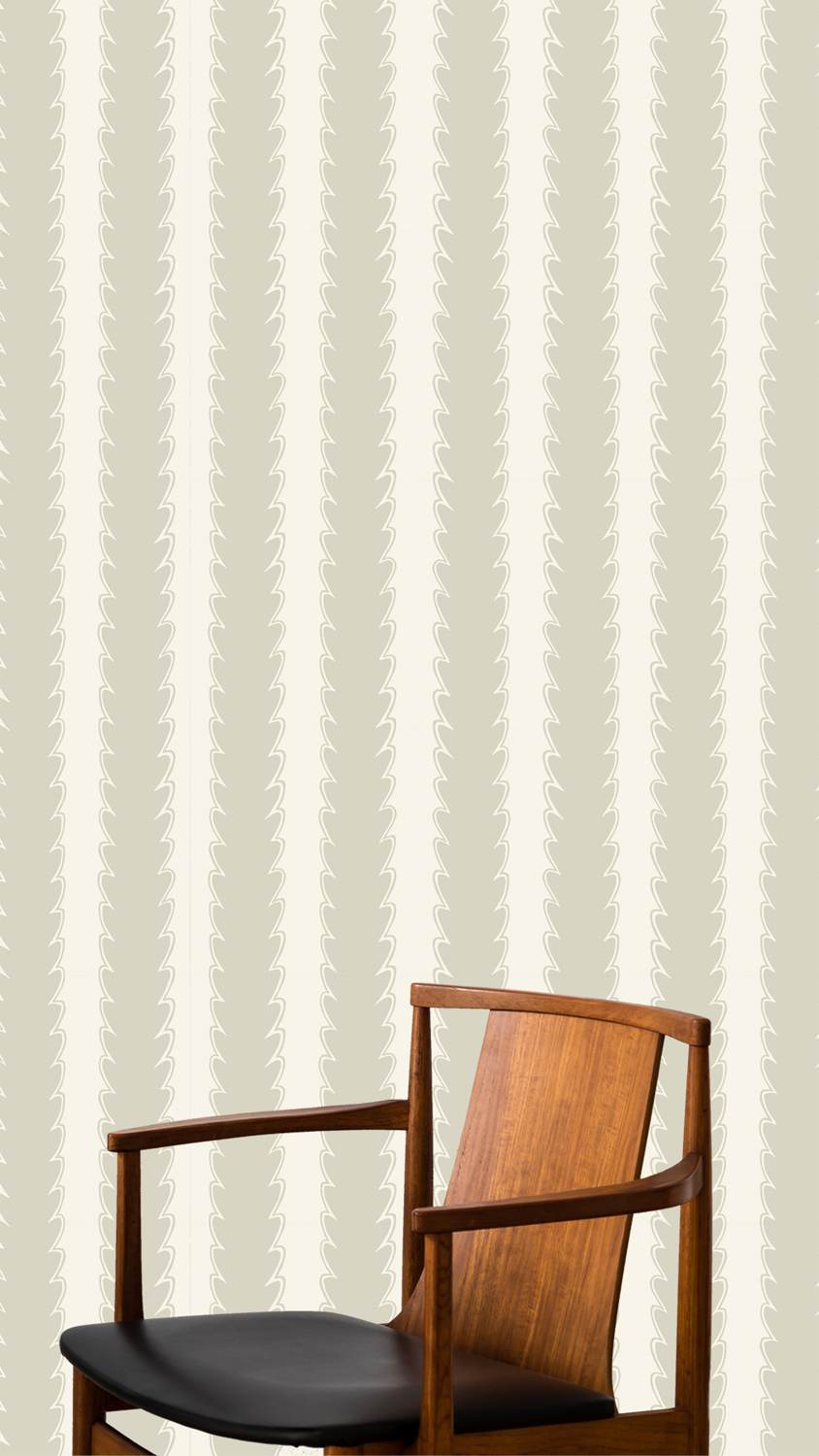 Tapete Scallop Stripe - Rudge Hill/ Washbrooke