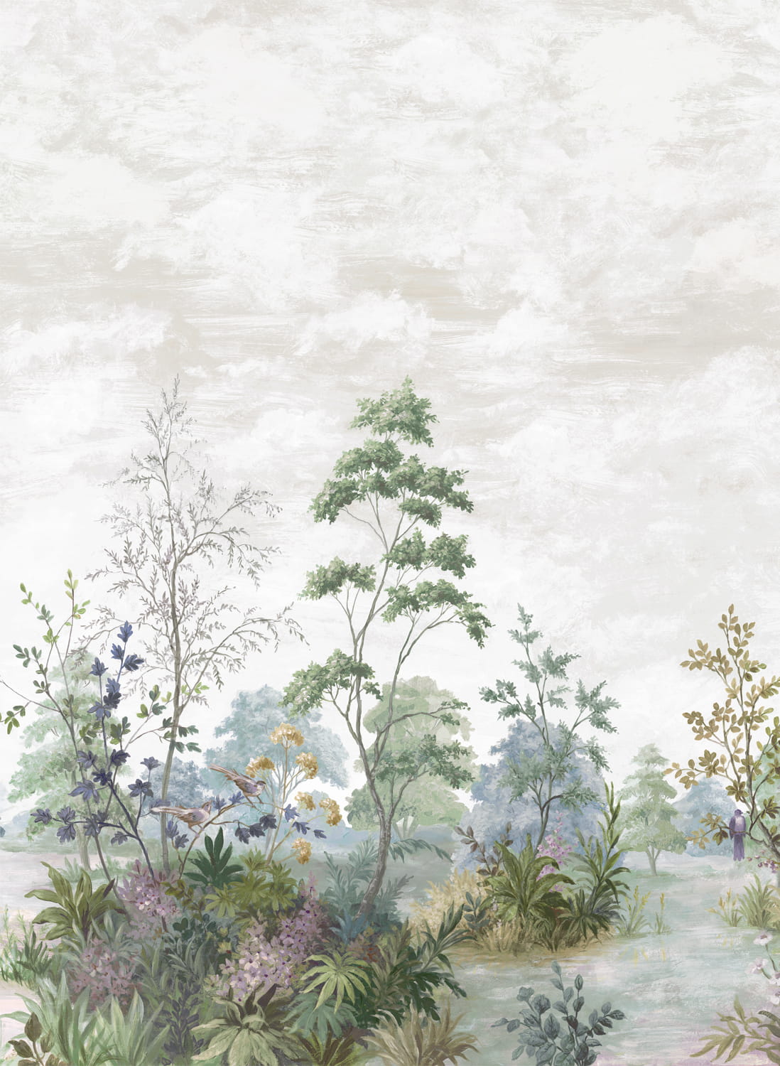 Wandbild Cumbria - Pale Blue and Green on Pearl