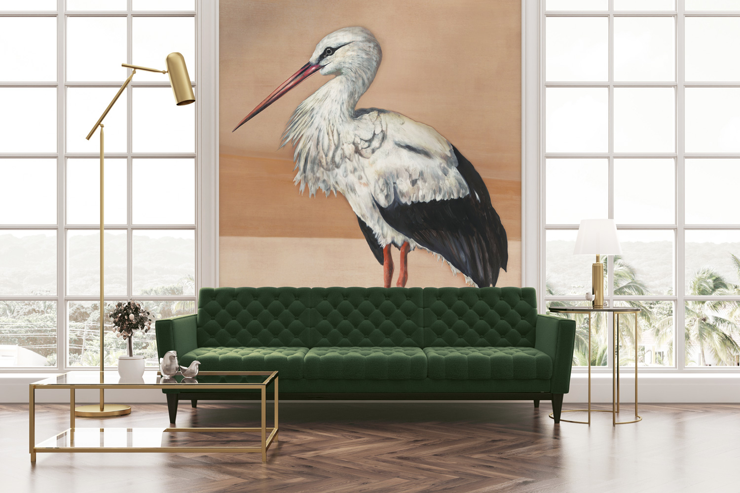 Wandbild Stork Mother - Nude