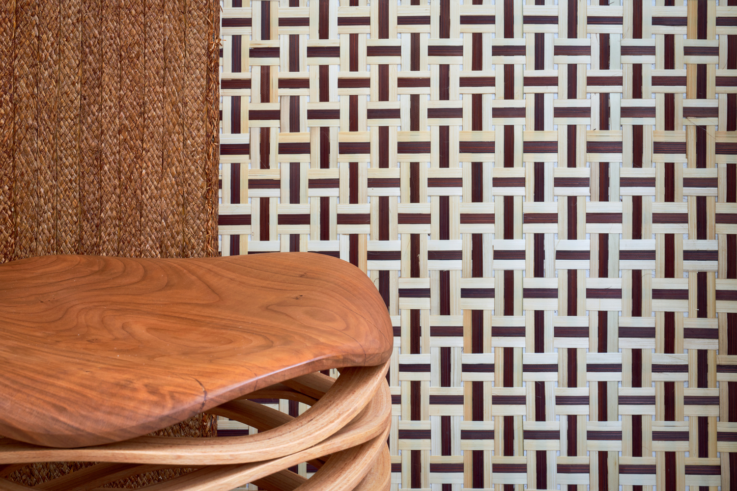 Tapete Bambou Bi-Couleur - Naturel Tabac