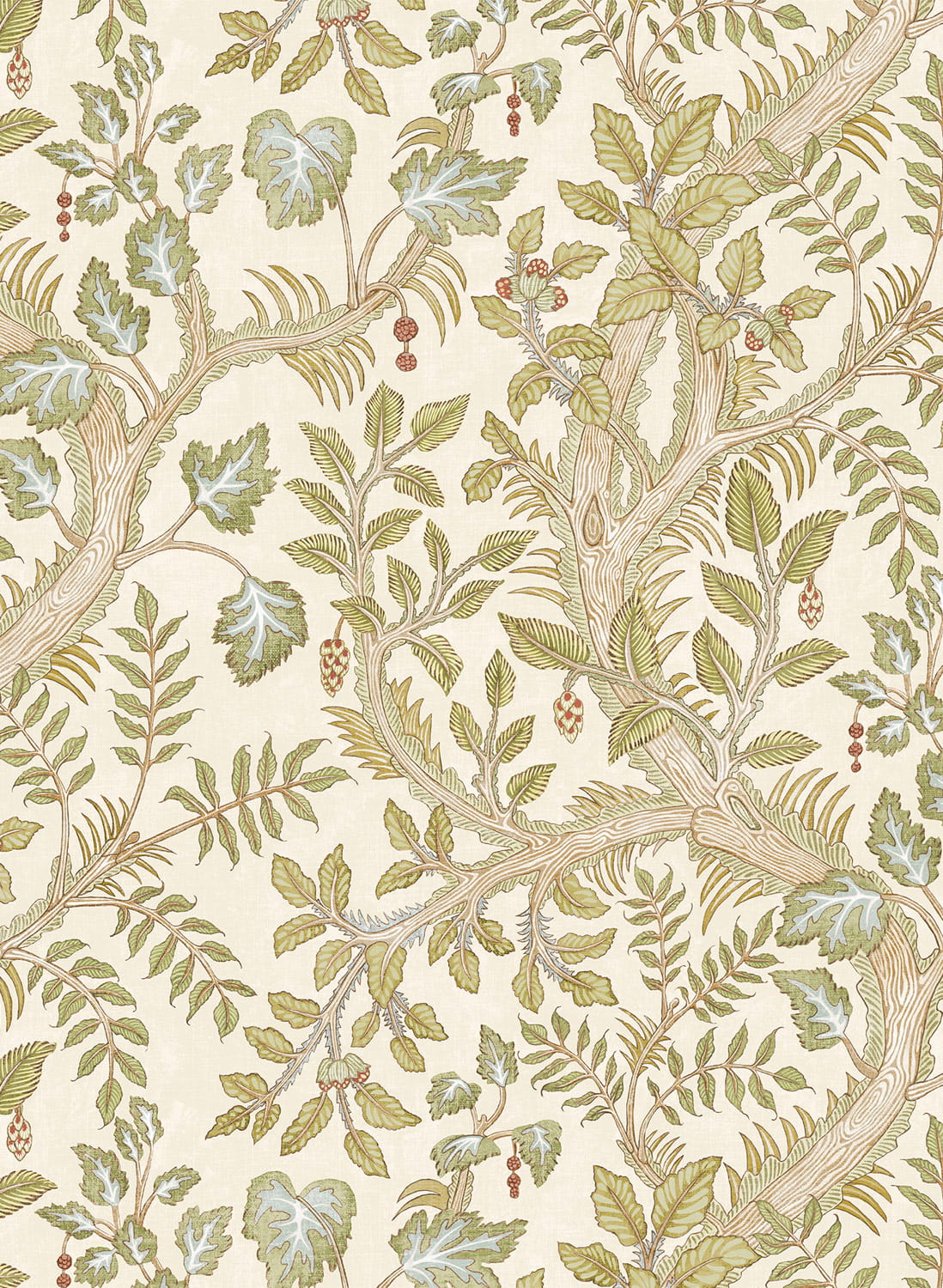 Tapete Hedgerow - Cream and Olive