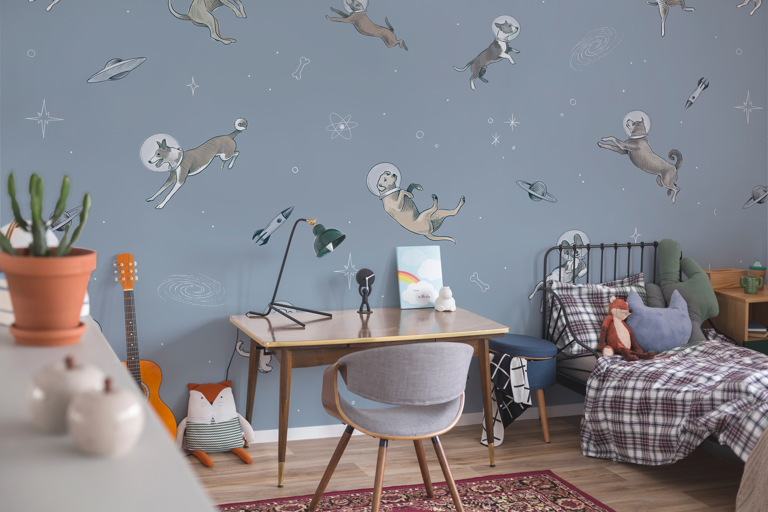 Wandbild Doggy Gravity - Sky