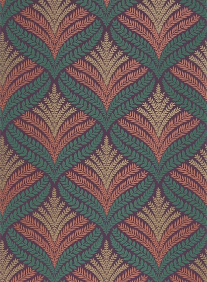 Tapete Sotherton - Aubergine/ Teal