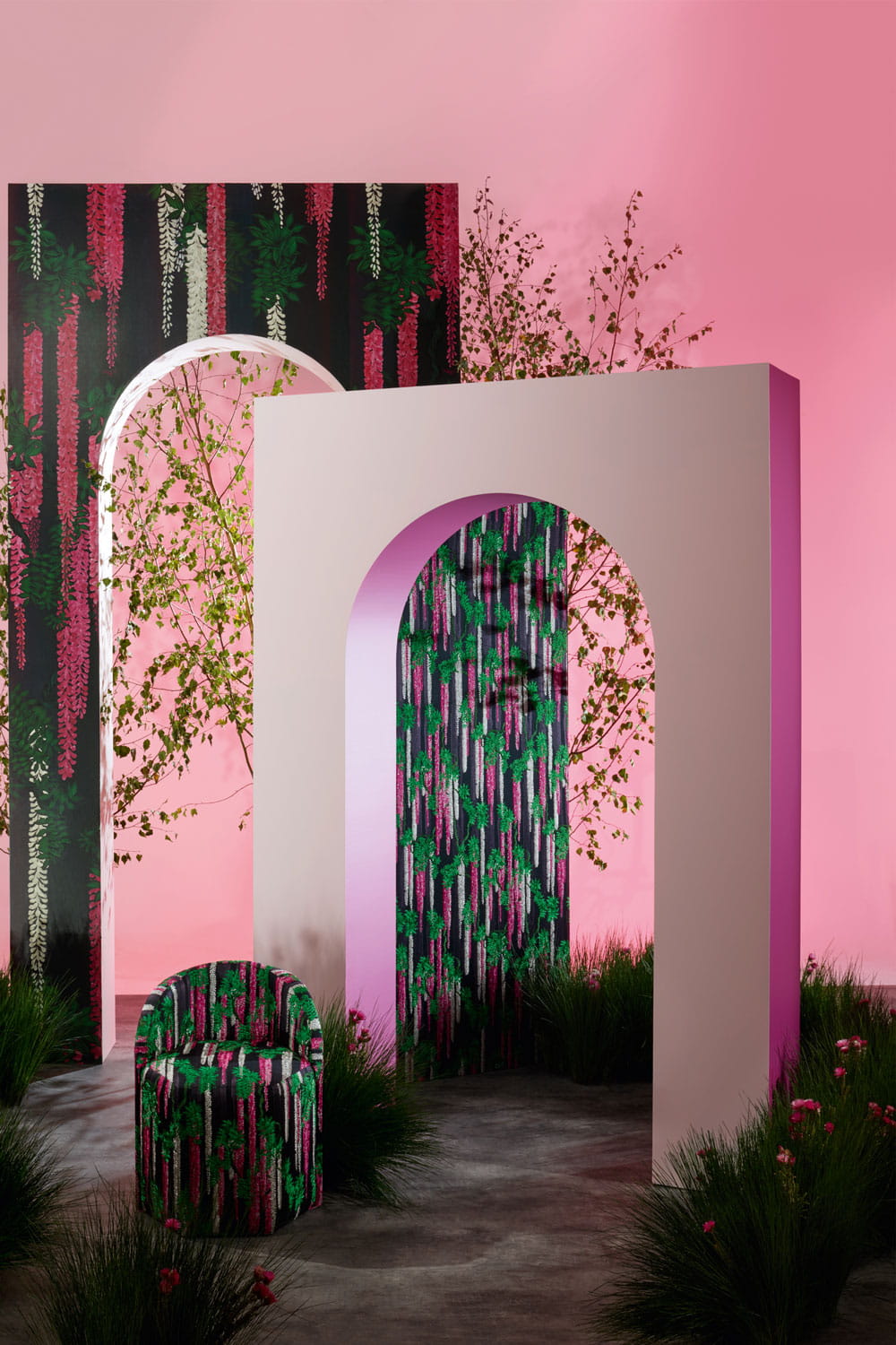 Tapete Wisteria Alba - Magenta