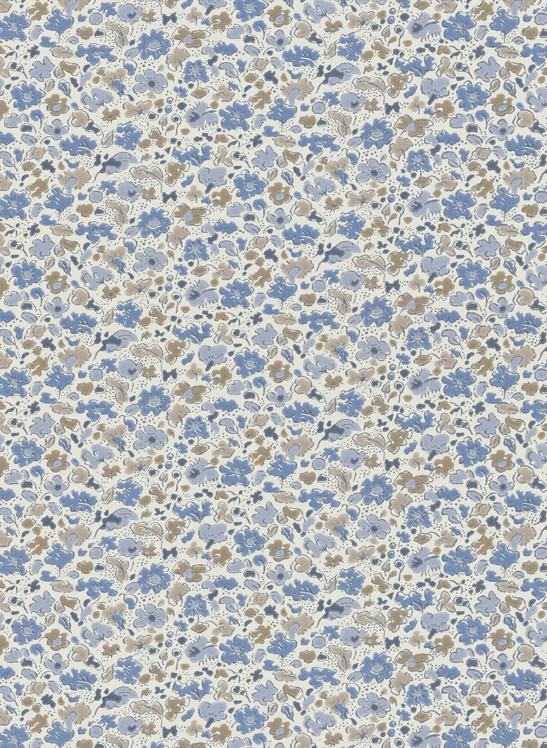 Tapete Floral Dance - Denim