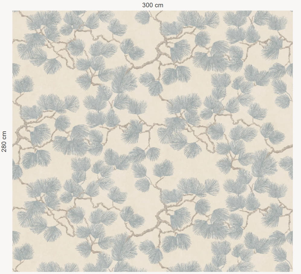 Wandbild Pine Mural - Misty Blue