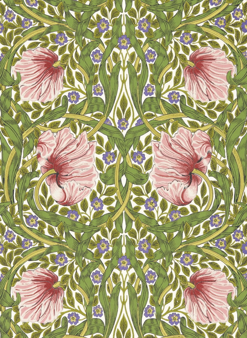 Tapete Pimpernel - Sap Green/ Strawberry
