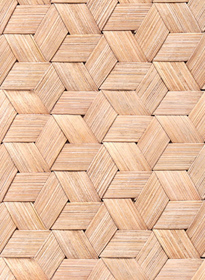 Wandbild Birch Bark Braids - Wooden