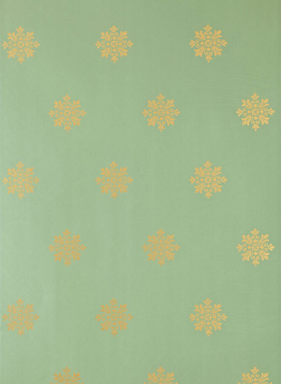 Tapete Brockhampton Star - Suffield Green/ Gold