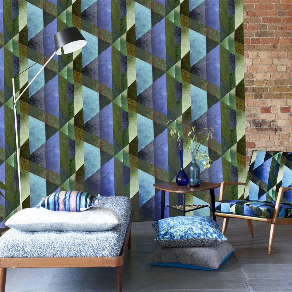 Wandbild Minakari Geo - Cobalt