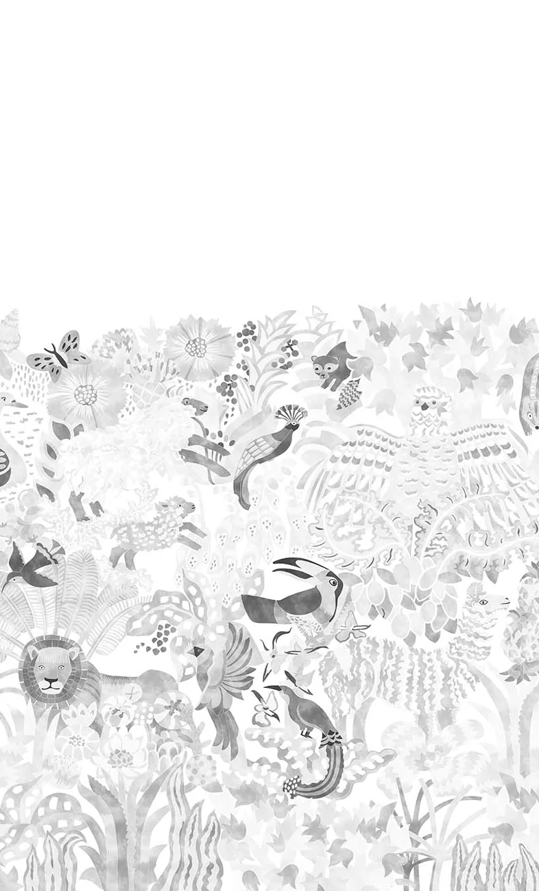 Carta da parati panoramica Les 5 Continents Grisaille - Panel B