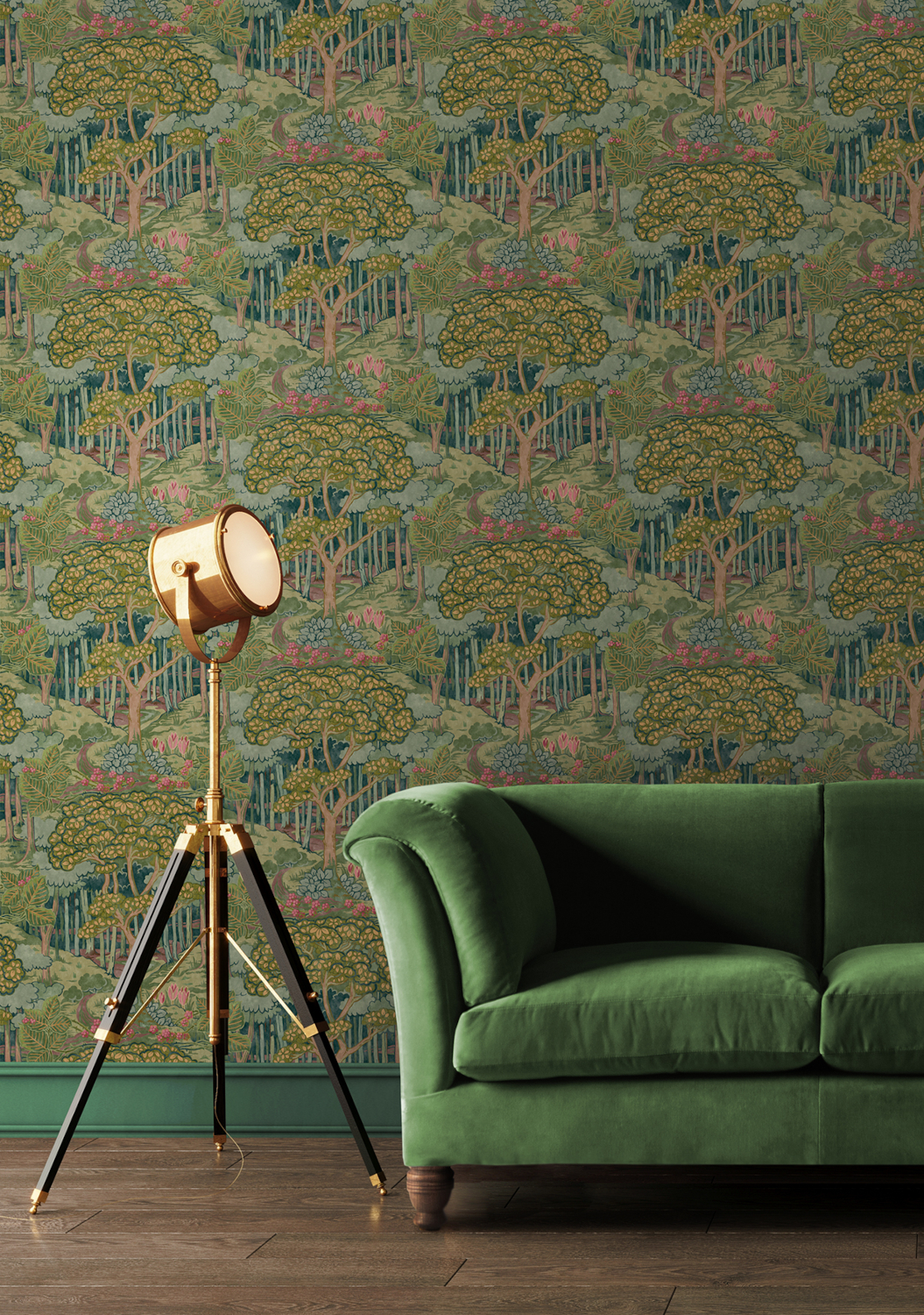 Tapete Ruskin - Emerald