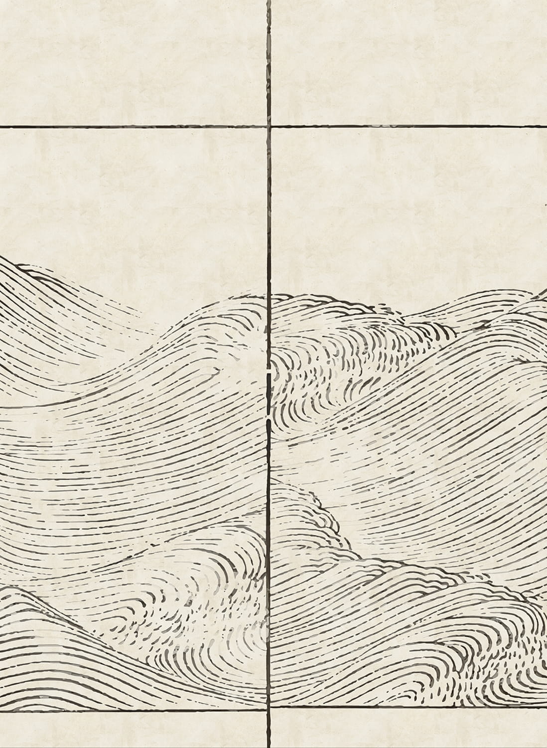 Wandbild Waves - Papyrus