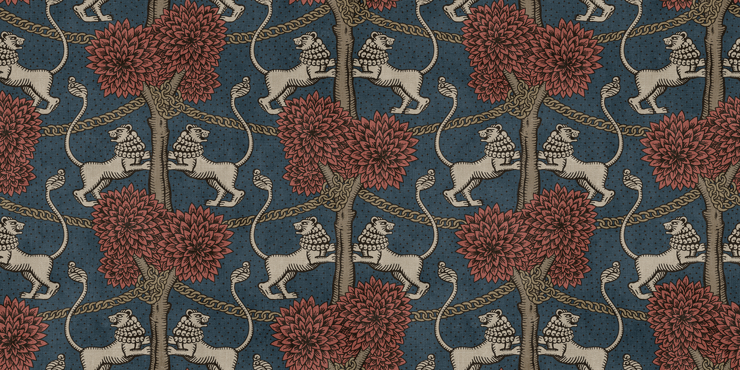 Wandbild Leopold - Blue