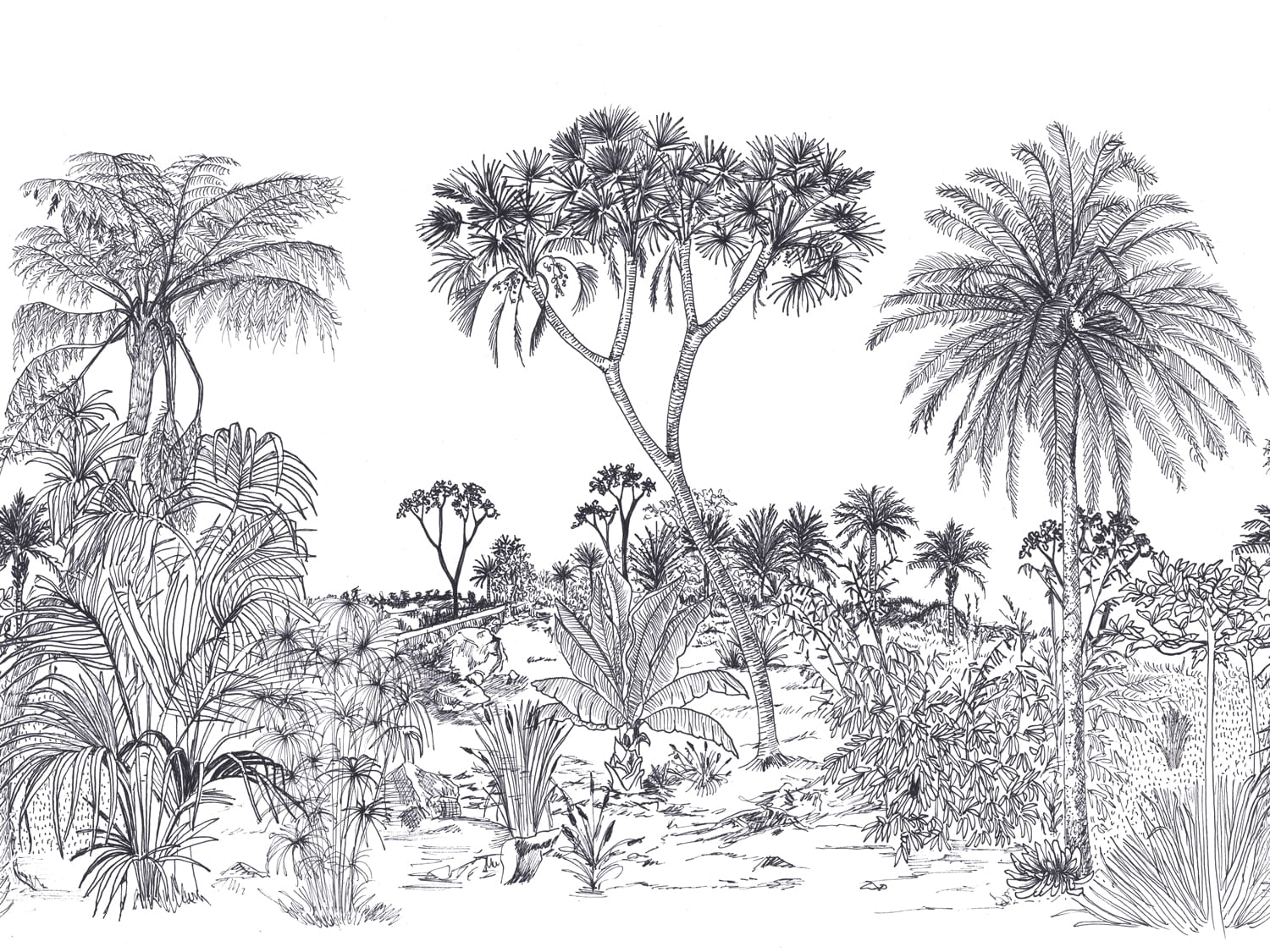 Wandbild Savane - Slate