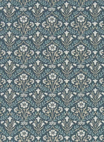 Tapete Morris Bellflowers - Indigo/ Linen