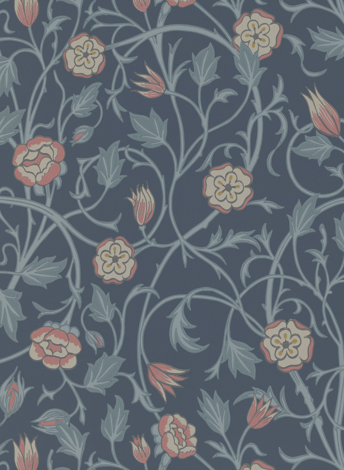 Tapete May's Tulip - Hicks Blue